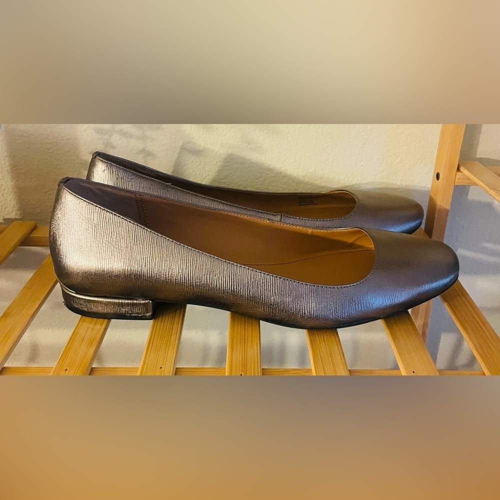 Calvin Klein Metallic Silver Flats - Picture 6 of 6